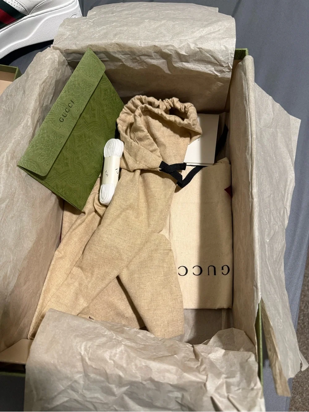 Gucci Lime Green Patterned Logo Box